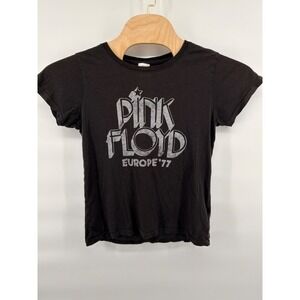 Letluv Pink Floyd Europe 77 Graphic Tee XS Black Anthropologie Band T-Shirt